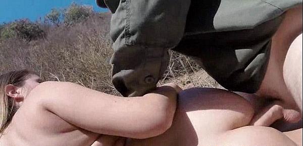  Border patrol agent finds a hot teen and fucks her 5